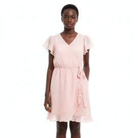 Pink Chiffon Dobby Lurex Nawao.com