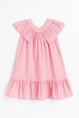 Pink Collar Frill Dress Nawao.com