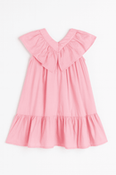 Pink Collar Frill Dress Nawao.com