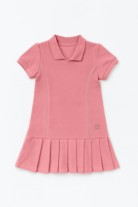 Pink Collared Active Dress Pale Pink Nawao.com