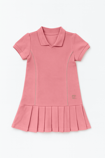 Pink Collared Active Dress Pale Pink Nawao.com