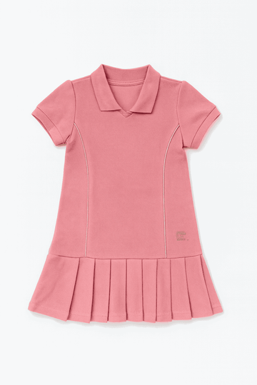 Pink Collared Active Dress Pale Pink Nawao.com