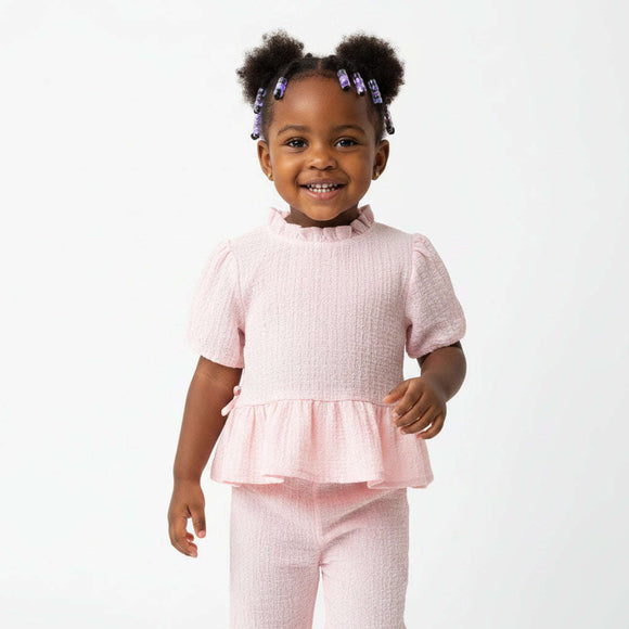 Pink Crinkle Set Pale Pink Nawao.com