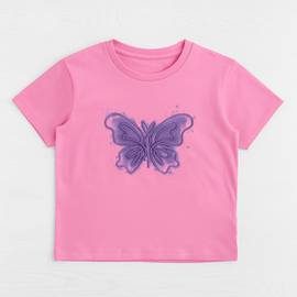 Pink Drop Shoulder Rope T Shirts Pale Pink Nawao.com