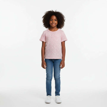 Pink Floral Rib T Shirts Assorted Nawao.com