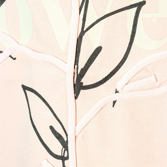 Pink Floral Roping Embellished T Shirt Nawao.com