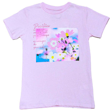 PINK FLORAL S S T-SHIRTS PALE PINK 8 9 YEARS Nawao.com