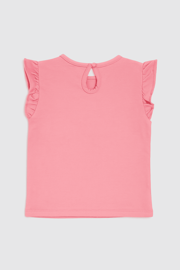 Pink Flower Artwork T Shirt Pale Pink Nawao.com