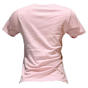 Pink Foil Printed T Shirt Nawao.com
