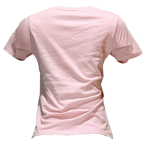 Pink Foil Printed T Shirt Nawao.com