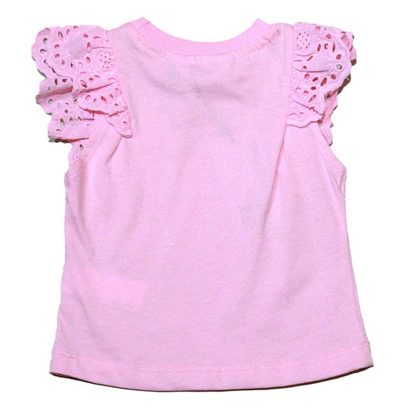Pink Frills Blouse Pale Nawao.com