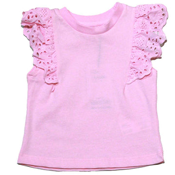 Pink Frills Blouse Pale Nawao.com