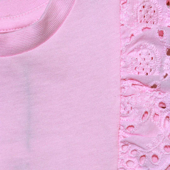 Pink Frills Blouse Pale Nawao.com
