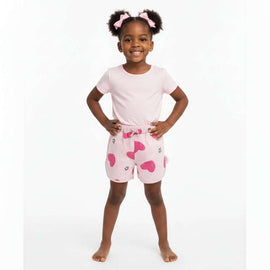 Pink Heart Aop Shorts Nawao.com