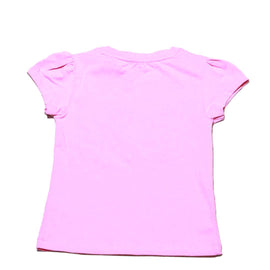 Pink Heart Sequins T Shirt Nawao.com