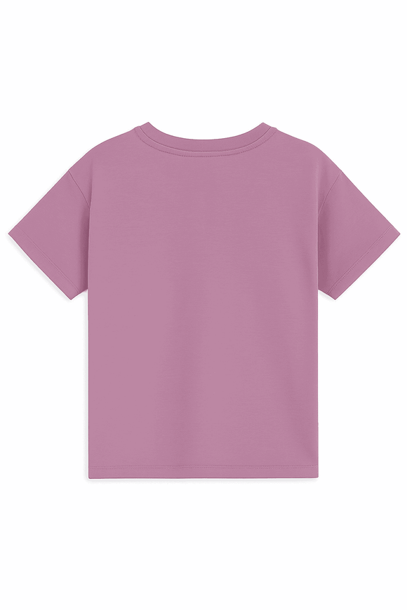 Pink Highneck Scuba Top Pale Pink Nawao.com