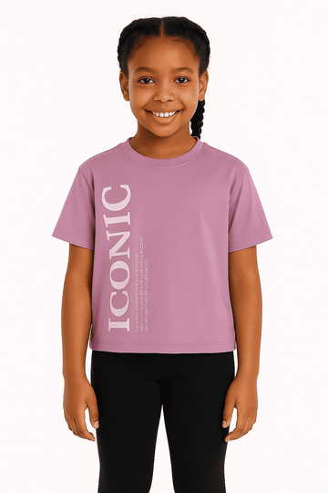 Pink Highneck Scuba Top Pale Pink Nawao.com