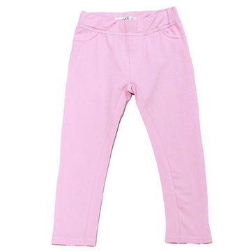 Pink Knit Jeggings Pale Pink Nawao.com