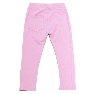 Pink Knit Jeggings Pale Pink Nawao.com
