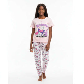 Pink Kuromi Ruffled Sleevepajama Sets Assorted Nawao.com