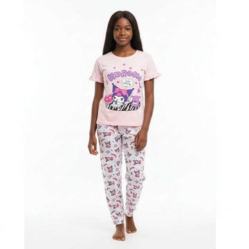 Pink Kuromi Ruffled Sleevepajama Sets Assorted Nawao.com