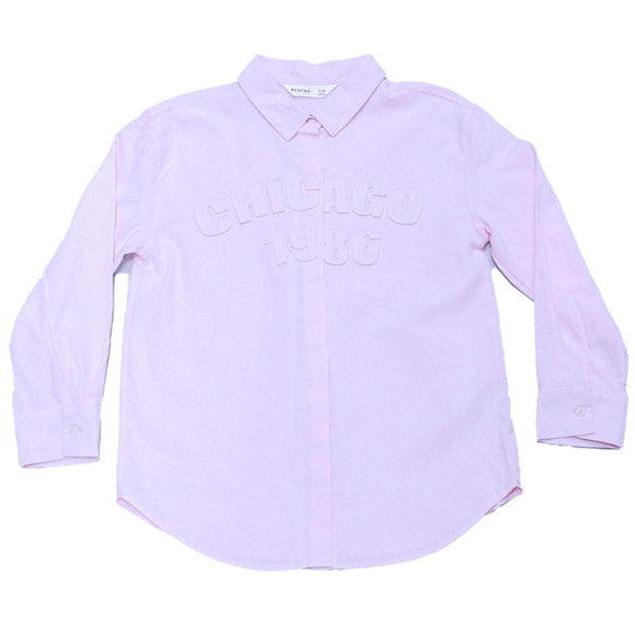 Pink Oxford Shirts W  Applique Pale Pink Nawao.com
