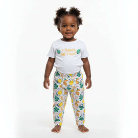 Pink Pineapple Print Pyjama Set Pale Pink Nawao.com