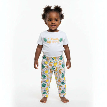 Pink Pineapple Print Pyjama Set Pale Pink Nawao.com