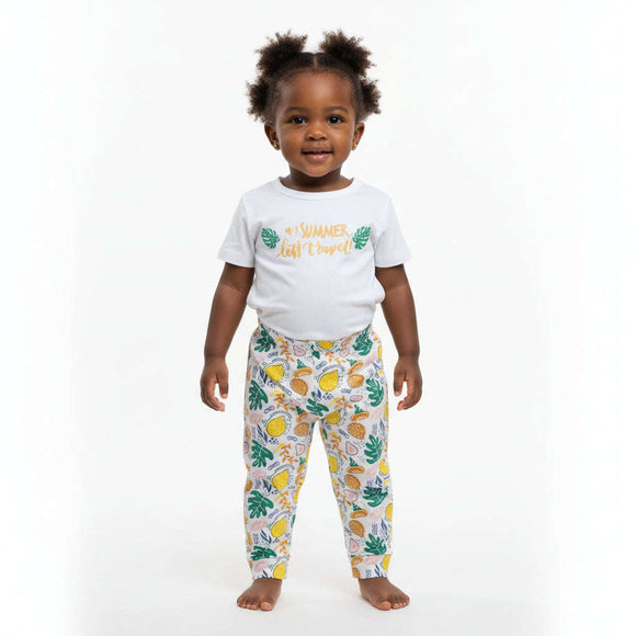 Pink Pineapple Print Pyjama Set Pale Pink Nawao.com