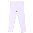 Pink Placement Embroidery Rib Legging Nawao.com