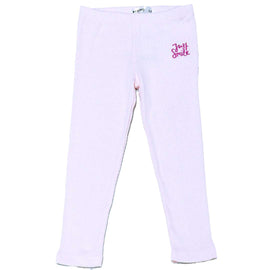 Pink Placement Embroidery Rib Legging Nawao.com