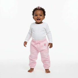 Pink Placement Print Jogger Pale Pink Nawao.com