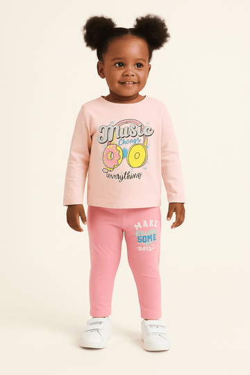 Pink Placement Print L S Pj Sets Pale Pink Nawao.com
