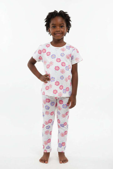Pink Placement Print Pj Sets Pale Pink Nawao.com