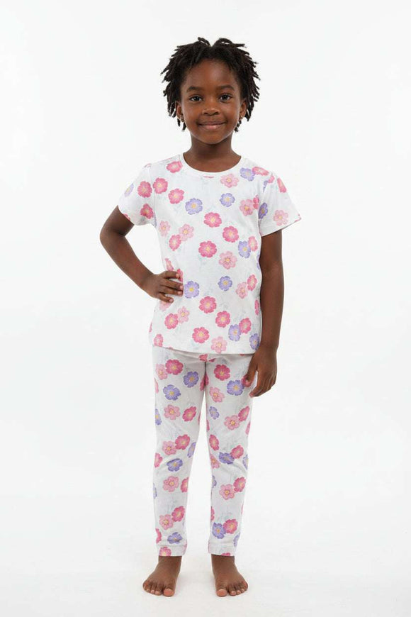 Pink Placement Print Pj Sets Pale Pink Nawao.com