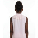 Pink Pleated Peterpan Collar Blouse Pale Pink Nawao.com