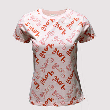 Pink Printed T-Shirt Nawao.com