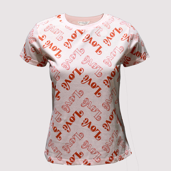 Pink Printed T-Shirt Nawao.com