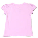 Pink S S Flowers Sequins Work T Shirt Nawao.com