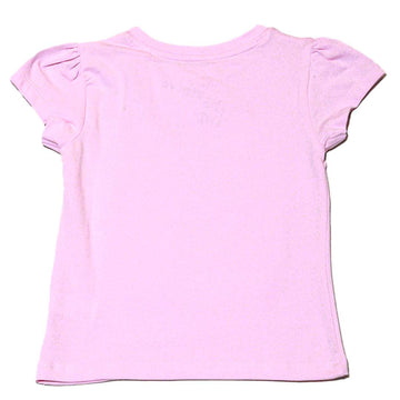 Pink S S Flowers Sequins Work T Shirt Nawao.com