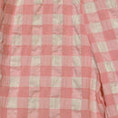 Pink Seersucker Jumpsuit Pale Nawao.com