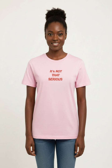 Pink Serious Printed T Shirt Nawao.com
