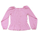 Pink Smocking Top Pale Pink Nawao.com