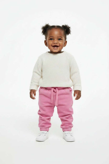 Pink Solid Active Pant Pale Pink Nawao.com