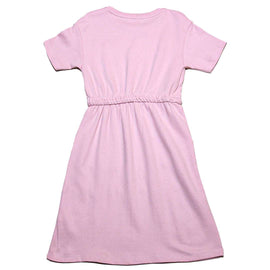 Pink Sporty Knitted Dress Nawao.com