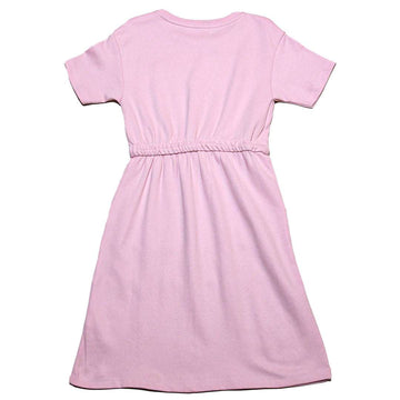 Pink Sporty Knitted Dress Nawao.com