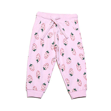 Pink Strawberry All Over Print Active Pant Nawao.com