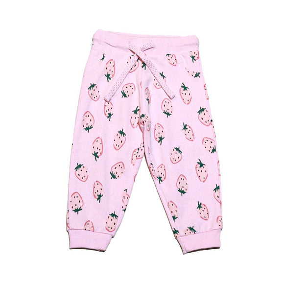 Pink Strawberry All Over Print Active Pant Nawao.com