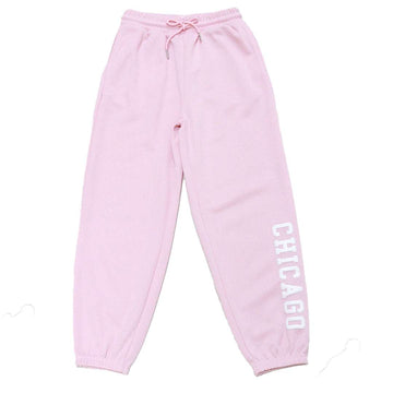 Pink Track Pants With Emboss Pale Pink Nawao.com