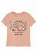 Pink Vermont Printed T Shirt Pale Nawao.com